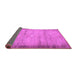 Sideview of Abstract Purple Contemporary Rug, con298pur