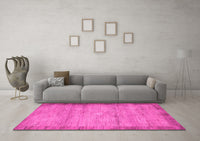 Machine Washable Abstract Pink Contemporary Rug, wshcon298pnk
