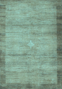 Abstract Light Blue Contemporary Rug, con298lblu