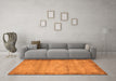 Machine Washable Abstract Orange Contemporary Area Rugs in a Living Room, wshcon298org