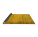 Sideview of Abstract Yellow Contemporary Rug, con298yw