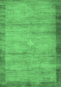 Abstract Emerald Green Contemporary Rug, con298emgrn