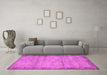 Machine Washable Abstract Purple Contemporary Area Rugs in a Living Room, wshcon298pur