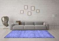 Machine Washable Abstract Blue Contemporary Rug, wshcon298blu