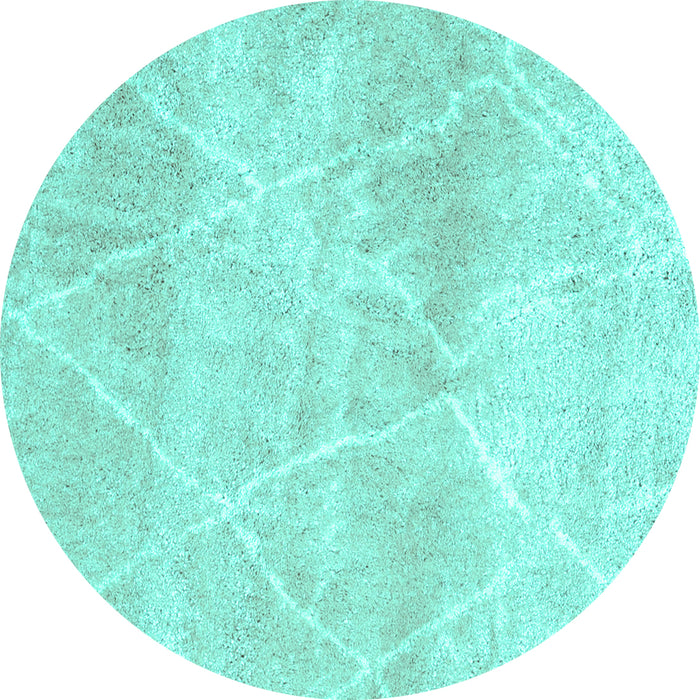 Round Trellis Turquoise Modern Rug, con2990turq