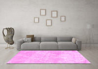 Machine Washable Trellis Pink Modern Rug, wshcon2990pnk