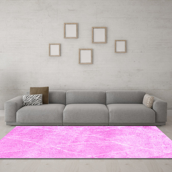 Machine Washable Trellis Pink Modern Rug in a Living Room, wshcon2990pnk