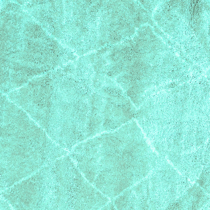 Square Machine Washable Trellis Turquoise Modern Area Rugs, wshcon2990turq