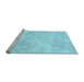 Sideview of Machine Washable Trellis Light Blue Modern Rug, wshcon2990lblu