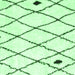 Square Machine Washable Solid Emerald Green Modern Area Rugs, wshcon2991emgrn