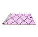 Sideview of Machine Washable Solid Pink Modern Rug, wshcon2991pnk