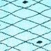 Square Machine Washable Solid Light Blue Modern Rug, wshcon2991lblu