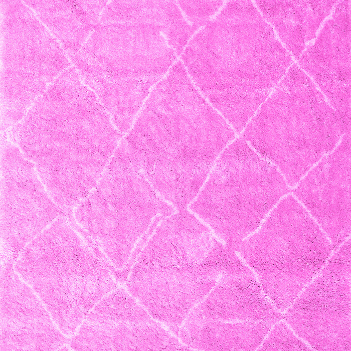 Machine Washable Trellis Pink Modern Rug, wshcon2992pnk