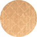 Round Trellis Brown Modern Rug, con2992brn