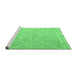 Sideview of Machine Washable Trellis Emerald Green Modern Area Rugs, wshcon2992emgrn