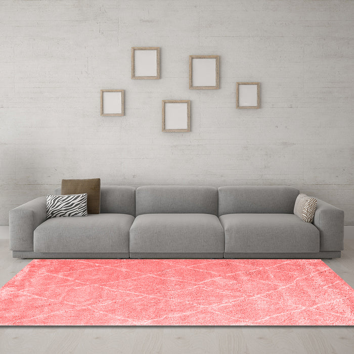 Modern Red Washable Rugs