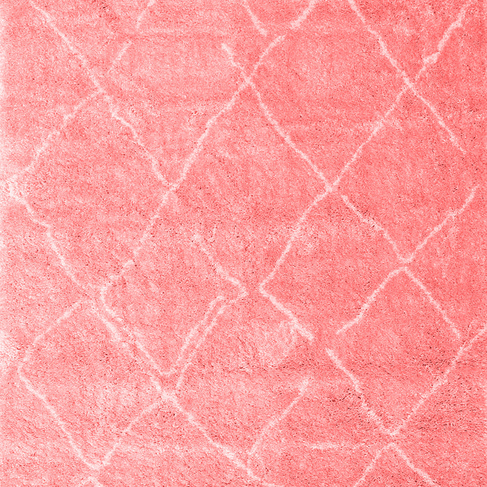 Machine Washable Trellis Red Modern Rug, wshcon2992red