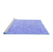 Sideview of Machine Washable Trellis Blue Modern Rug, wshcon2992blu