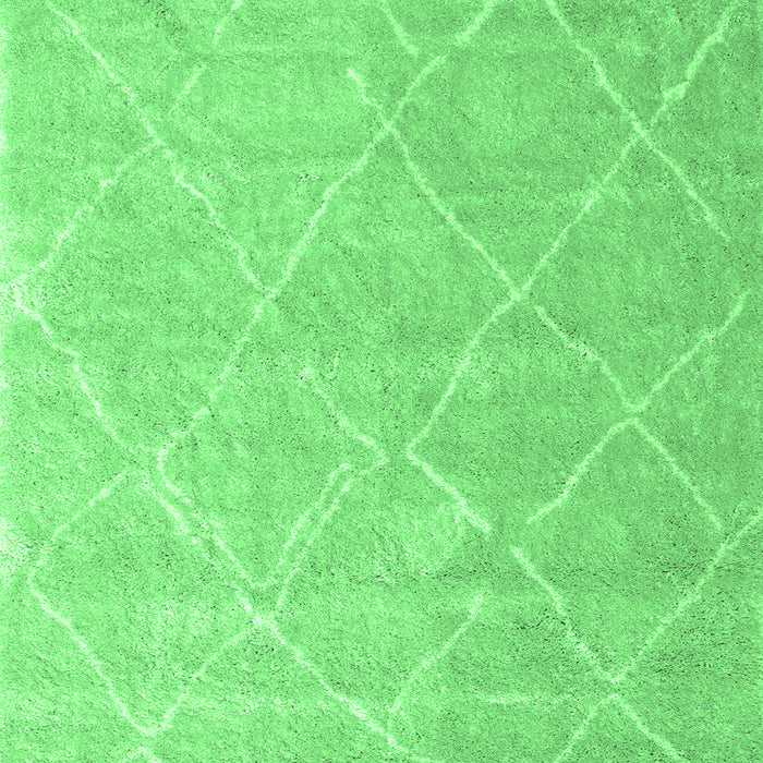 Machine Washable Trellis Emerald Green Modern Area Rugs, wshcon2992emgrn