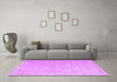 Machine Washable Trellis Purple Modern Area Rugs in a Living Room, wshcon2992pur