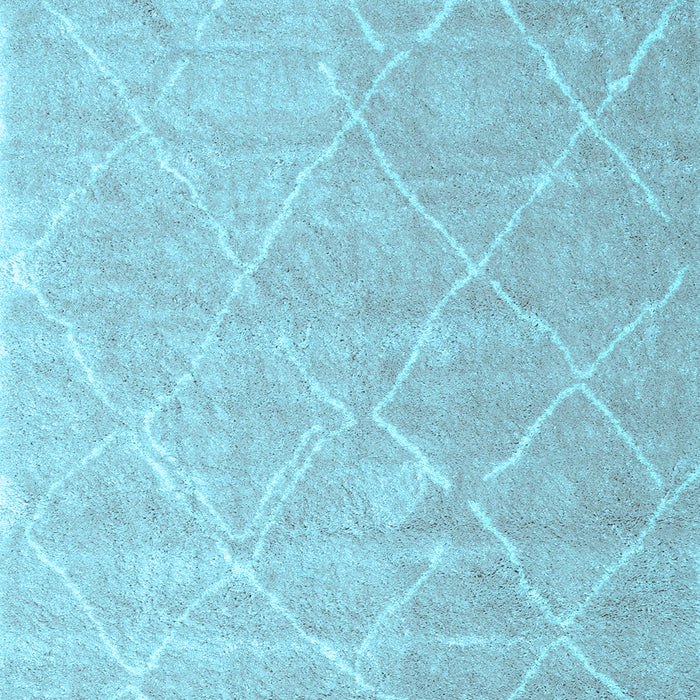 Machine Washable Trellis Light Blue Modern Rug, wshcon2992lblu