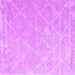 Square Machine Washable Trellis Purple Modern Area Rugs, wshcon2992pur