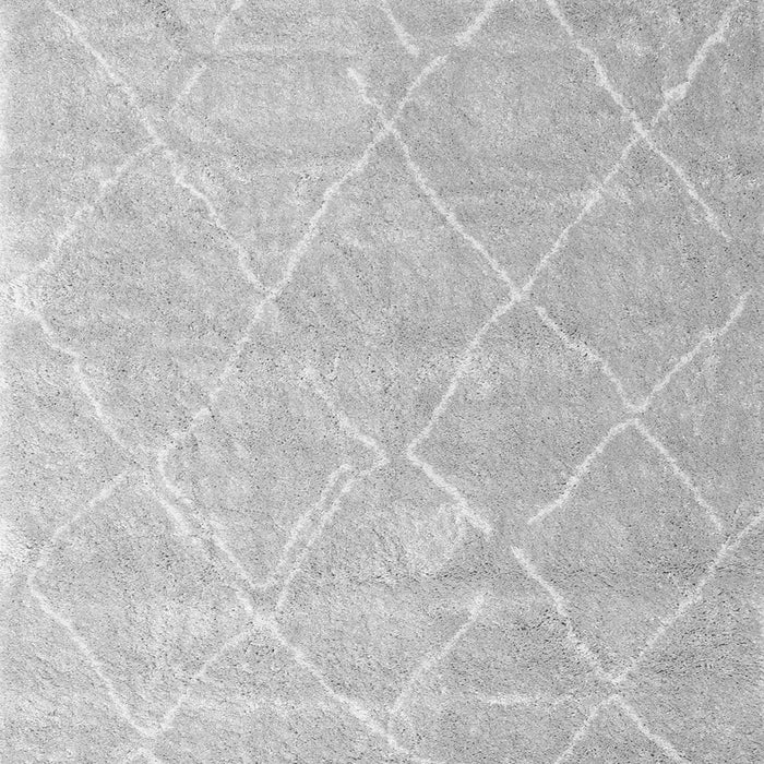 Serging Thickness of Machine Washable Trellis Gray Modern Rug, wshcon2992gry