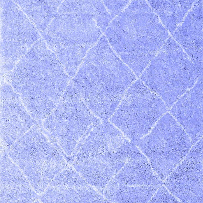 Machine Washable Trellis Blue Modern Rug, wshcon2992blu