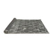 Thickness of Contemporary Dark Gray Trellis Rug, con2993