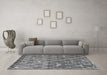 Machine Washable Trellis Gray Modern Rug in a Living Room,, wshcon2993gry