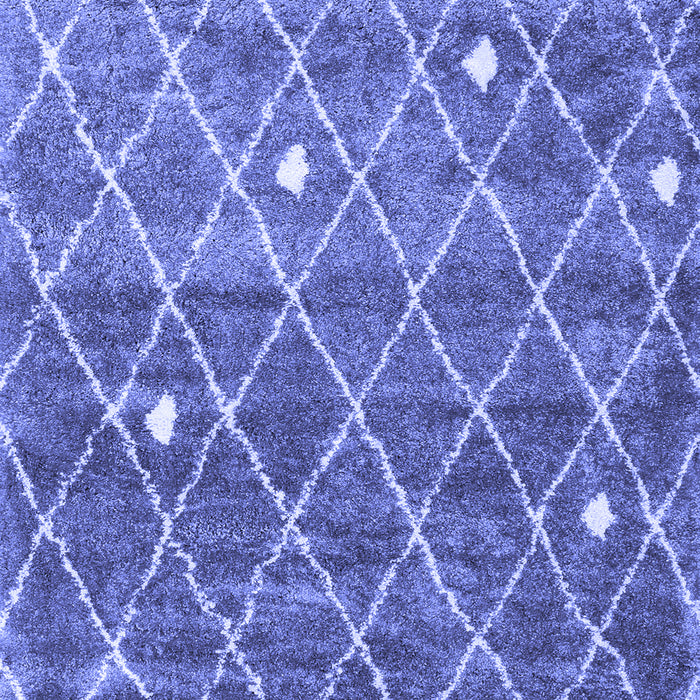Machine Washable Trellis Blue Modern Rug, wshcon2993blu