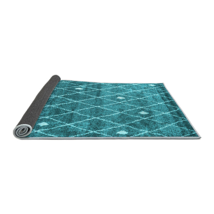 Sideview of Trellis Light Blue Modern Rug, con2993lblu