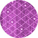 Round Trellis Pink Modern Rug, con2993pnk