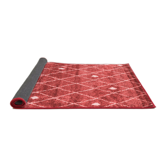 Trellis Red Modern Area Rugs
