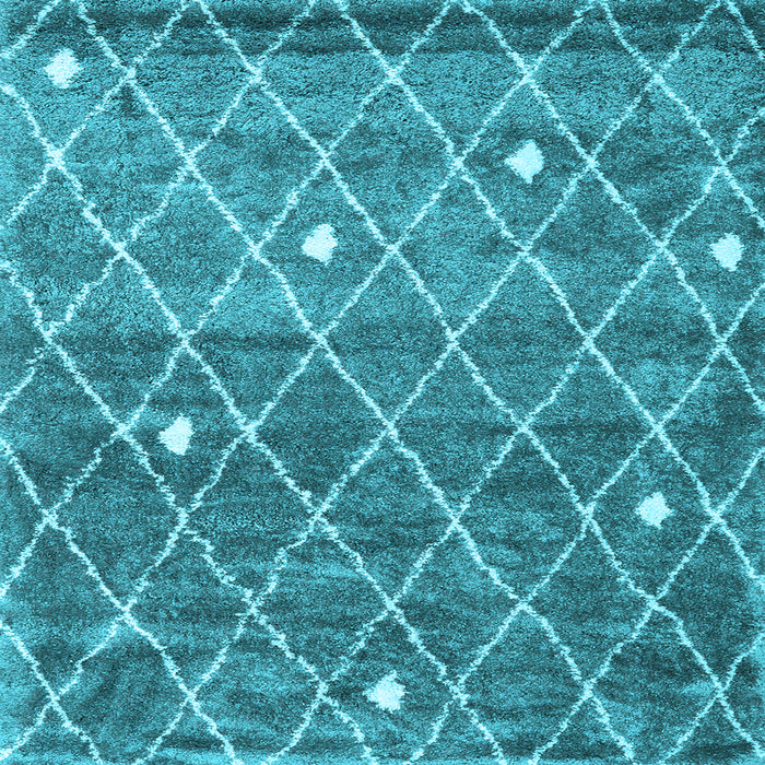 Square Machine Washable Trellis Light Blue Modern Rug, wshcon2993lblu