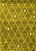 Machine Washable Trellis Yellow Modern Rug, wshcon2993yw