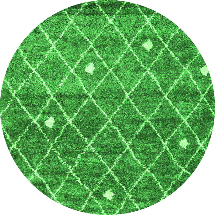 Square Trellis Green Modern Rug, con2993grn