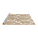 Serging Thickness of Machine Washable Contemporary Wheat Beige Rug, wshcon2994