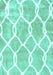 Machine Washable Trellis Turquoise Modern Area Rugs, wshcon2994turq