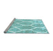 Sideview of Machine Washable Trellis Light Blue Modern Rug, wshcon2994lblu