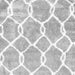 Round Machine Washable Trellis Gray Modern Rug, wshcon2994gry