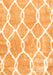 Serging Thickness of Machine Washable Trellis Orange Modern Area Rugs, wshcon2994org