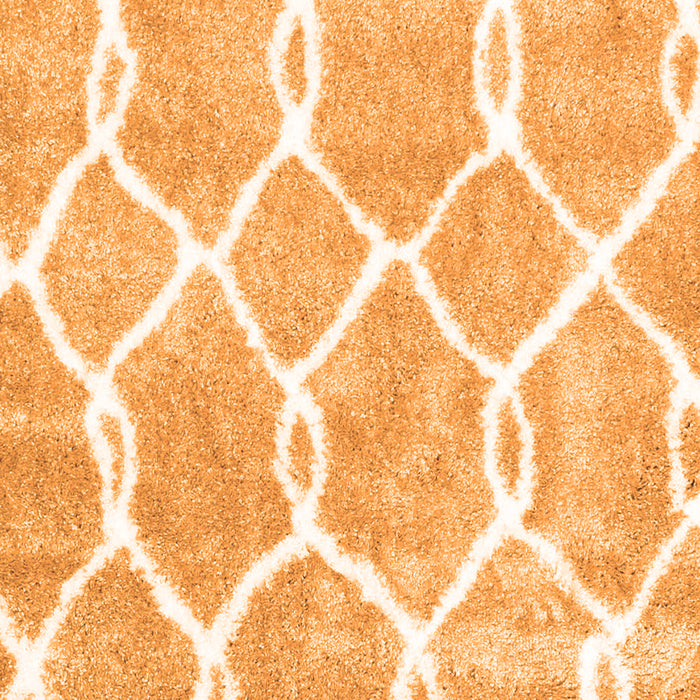 Serging Thickness of Machine Washable Trellis Orange Modern Area Rugs, wshcon2994org