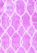 Machine Washable Trellis Purple Modern Area Rugs, wshcon2994pur