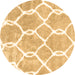 Round Trellis Brown Modern Rug, con2994brn