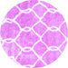 Round Trellis Purple Modern Rug, con2994pur