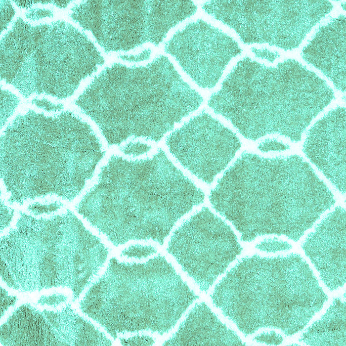 Square Trellis Turquoise Modern Rug, con2994turq
