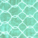 Square Trellis Turquoise Modern Rug, con2994turq