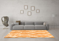 Machine Washable Trellis Orange Modern Rug, wshcon2994org