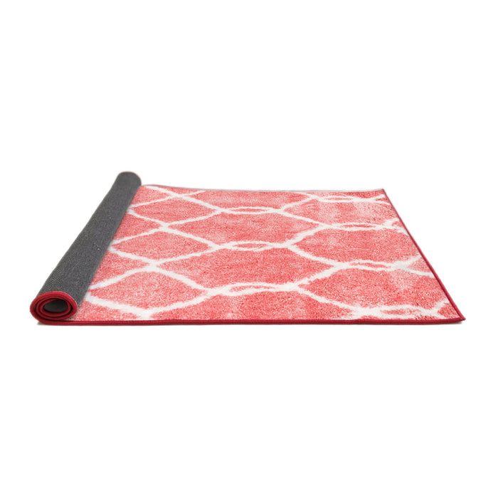 Trellis Red Modern Area Rugs
